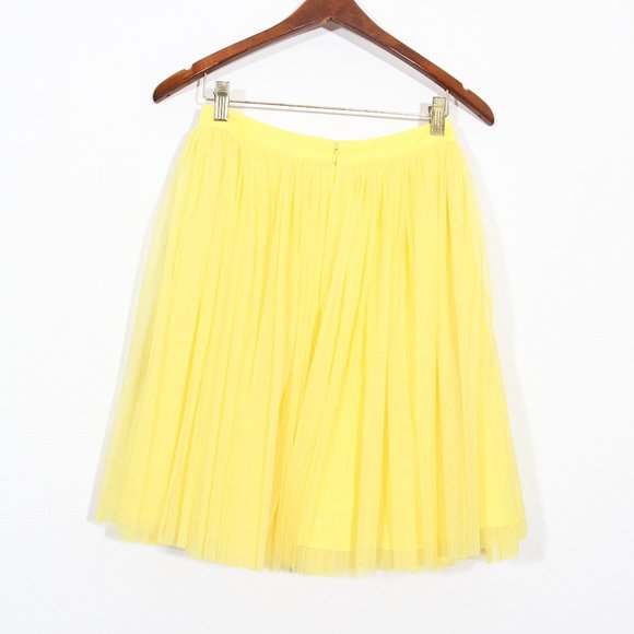 ASOS Yellow Tulle Knee Length Skirt Size 2 - Picture 6 of 10